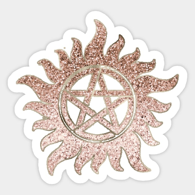 Supernatural rose gold glitter Sticker by RoseAesthetic